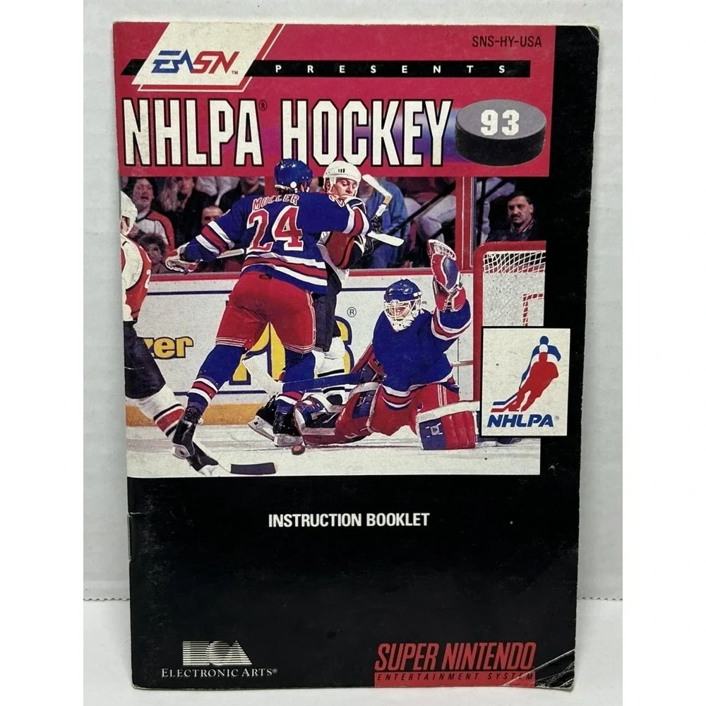 Super Nintendo Games‎ NHLPA Hockey 93 With Manual Mario Paint Cartridges Only